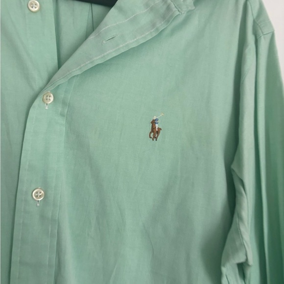 Ralph Lauren Light Mint Green Long-Sleeve Button-Down Shirt - Picture 2 of 4